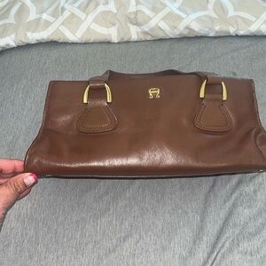 etienne aigner handbags leather Brown